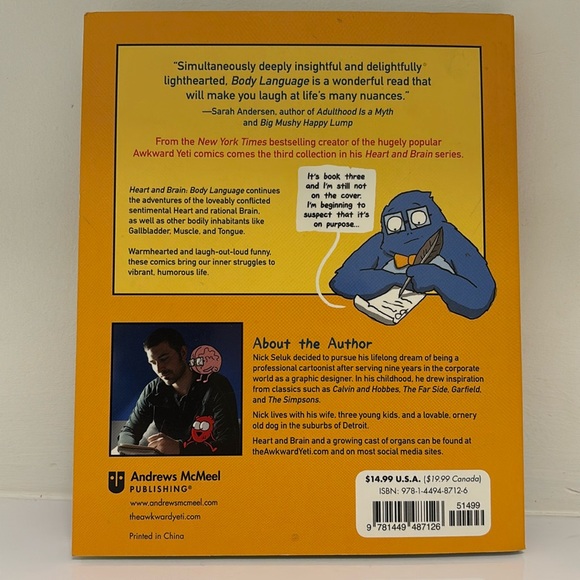 The Awkward Yeti Presents Heart And Brain BODY LANGUAGE  | softcover comi… - Picture 2 of 5